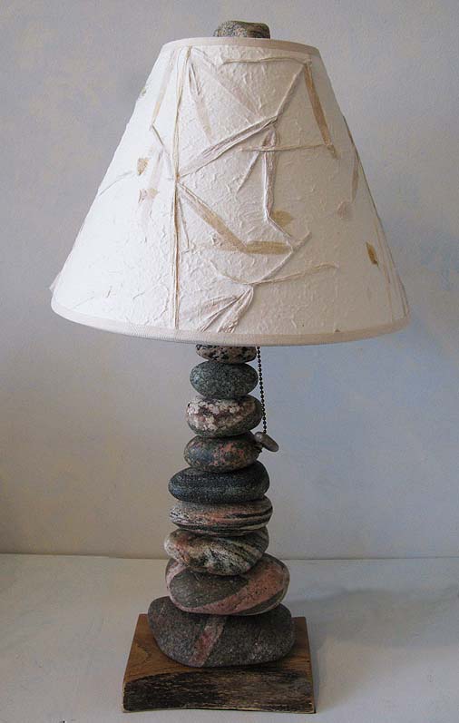 Lake Michigan Beachstone Lamp